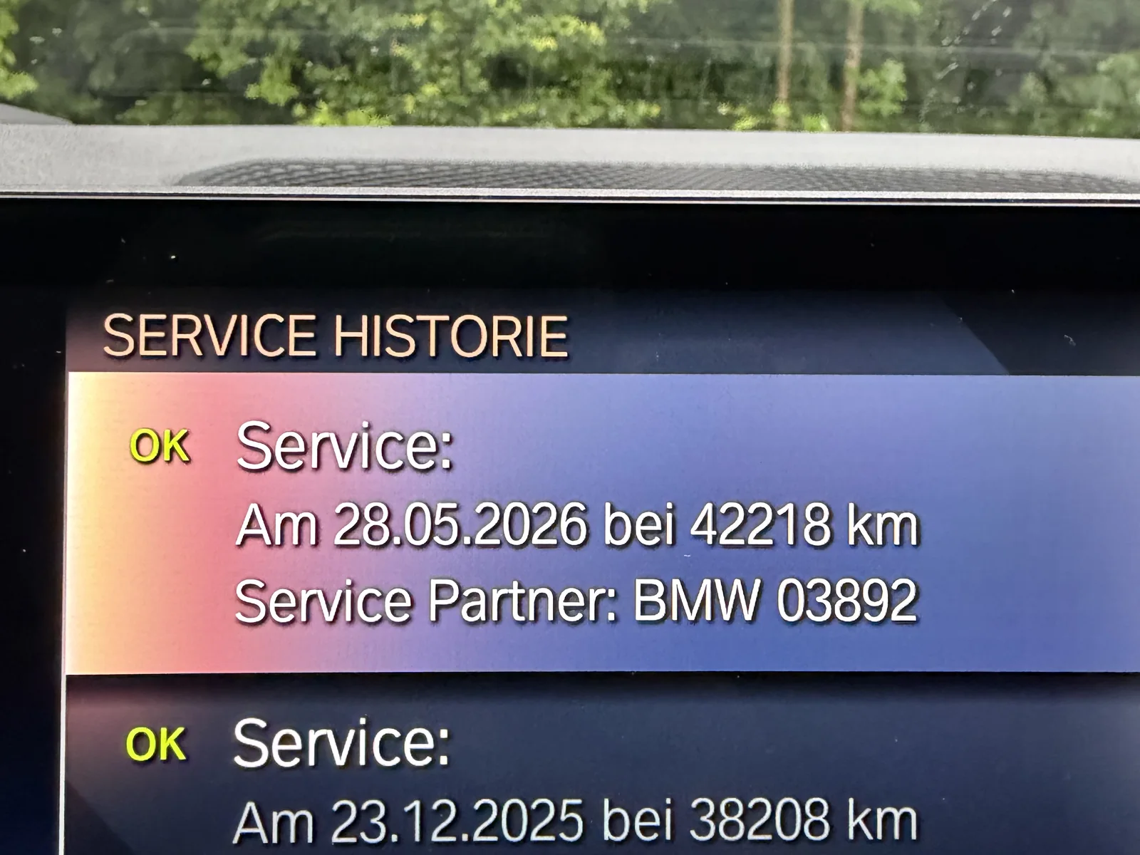 A BMW 420i digitális szerviztörténete 42 218 kilométeres bejegyzéssel